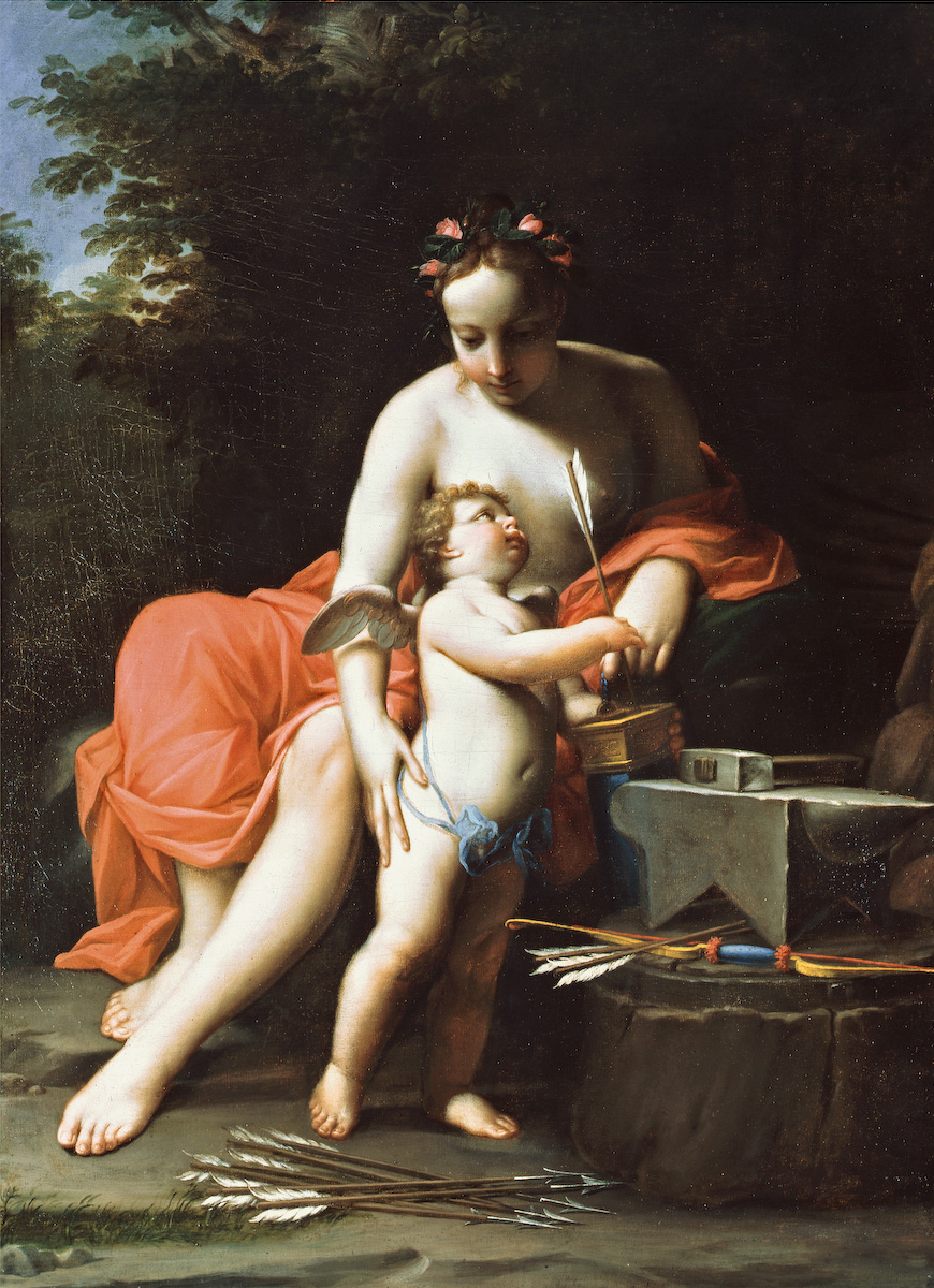 Venus and Cupid Preparing the Arrows of Love